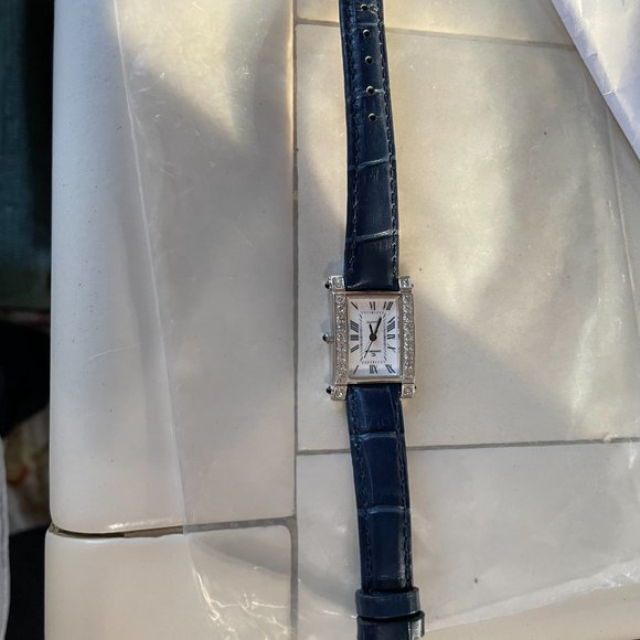 CHARMELLE Watch, Genuine Leather, Swarovski Crystals - Picture 2 of 3